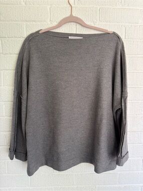 Fabianna Fillipi Gray Merino Wool Knit Sweater XL
